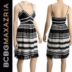 NWT BCBG Max Azria Black & White Striped  Dress